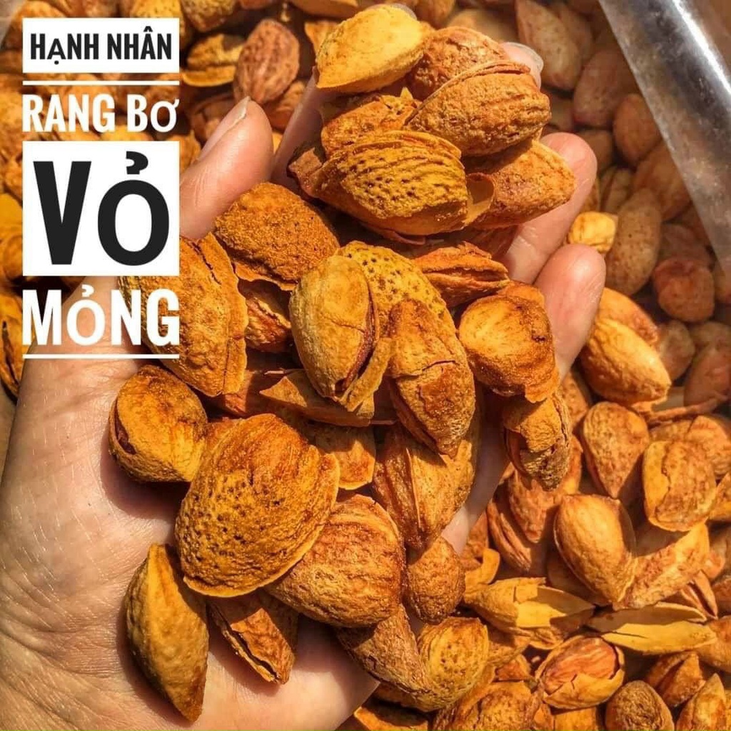 [450gram] Hạnh Nhân rang bơ vỏ mỏng dễ tách, đậm vị - đồ ăn vặt