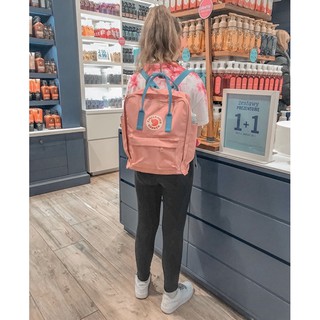 Balo kanken hồng quai xanh