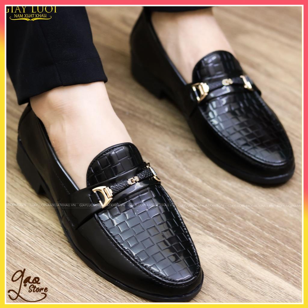 Giày Lười Nam Da Bóng Đế Khâu Chắc Chắn  [ Tặng Tất Khử Mùi ] - mã L157