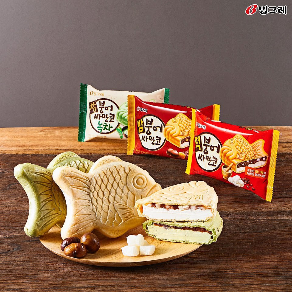 [CHỈ GIAO HCM] Kem Bánh Cá Đậu Đỏ Binggrae 150ml