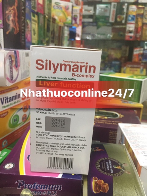 ✅SILYMARIN B-COMPLEX GIẢI ĐỘC ,MÁT GAN