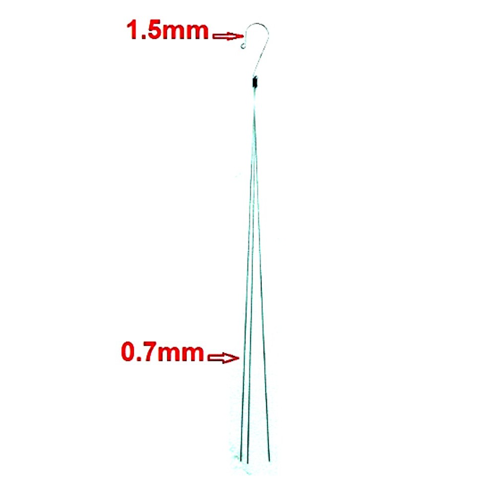 Bộ 10 móc kẽm treo chậu  lan 3 dây dài 70cm