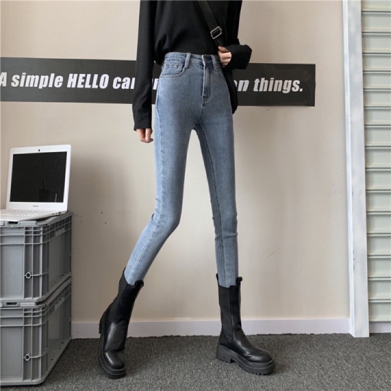 Quần skinny jeans nữ cạp cao ôm hack dáng JOLI Clothing J104
