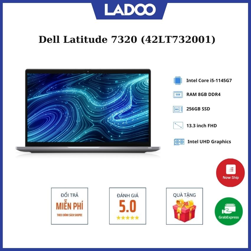 Laptop Dell Latitude 7320 (42LT732001)/ Intel Core i5-1145G7/ RAM 8GB/ 256GB SSD/ 13.3 inch FHD/ Ubuntu/ 3Yrs