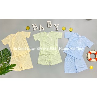 Bộ QA sơ sinh cài lệch cộc tay ngôi sao Fathercare FC201