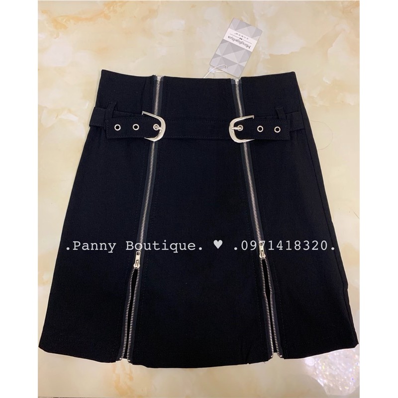 Chân đầm kéo khoá khuy cài cá tính, style ulzzang Hàn Quốc 🌻 Panny Boutique 🌻