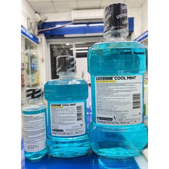 [Chính hãng] Nước Súc Miệng LISTERINE COOL MINT [Chai 250ml - 750ml] [Listerin]  Date mới