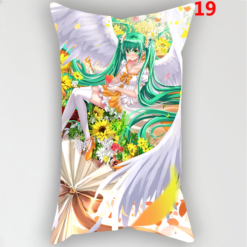 Vỏ Gối Hình Chữ Nhật In Hình Hatsune Miku Phong Cách Nhật Bản Trang Trí Nhà Cửa