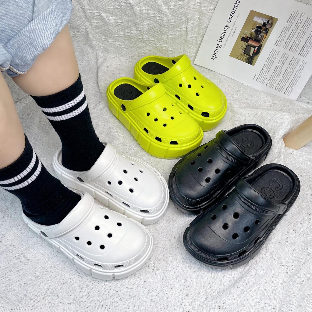 Sticker crocs Shoe Decoration for crocs đế caoDép Xăng Đan Đế Bằng Thời Trang Trẻ Trung Cho Nữ