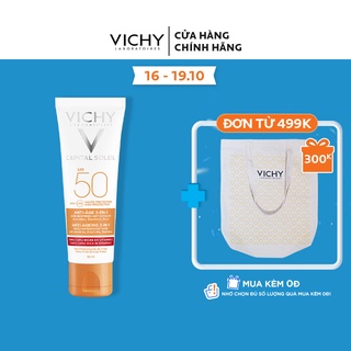 Kem chống nắng bảo vệ và giúp giảm các dấu hiệu lão hóa Vichy Capital Soleil 3 in 1 Anti-Aging SPF50 50ml