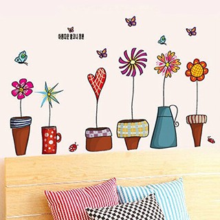 Decal dán tường hoa và bướm