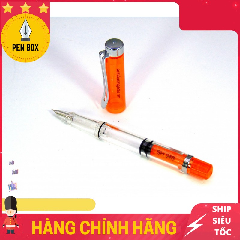 Bút Mài Thầy Ánh SH048, Bút Máy Chính Hãng, Bút Luyện Chữ Ngòi Kim Tinh Lá Tre, Thân Ống Mực To, Nét Siêu Mảnh, Penbox