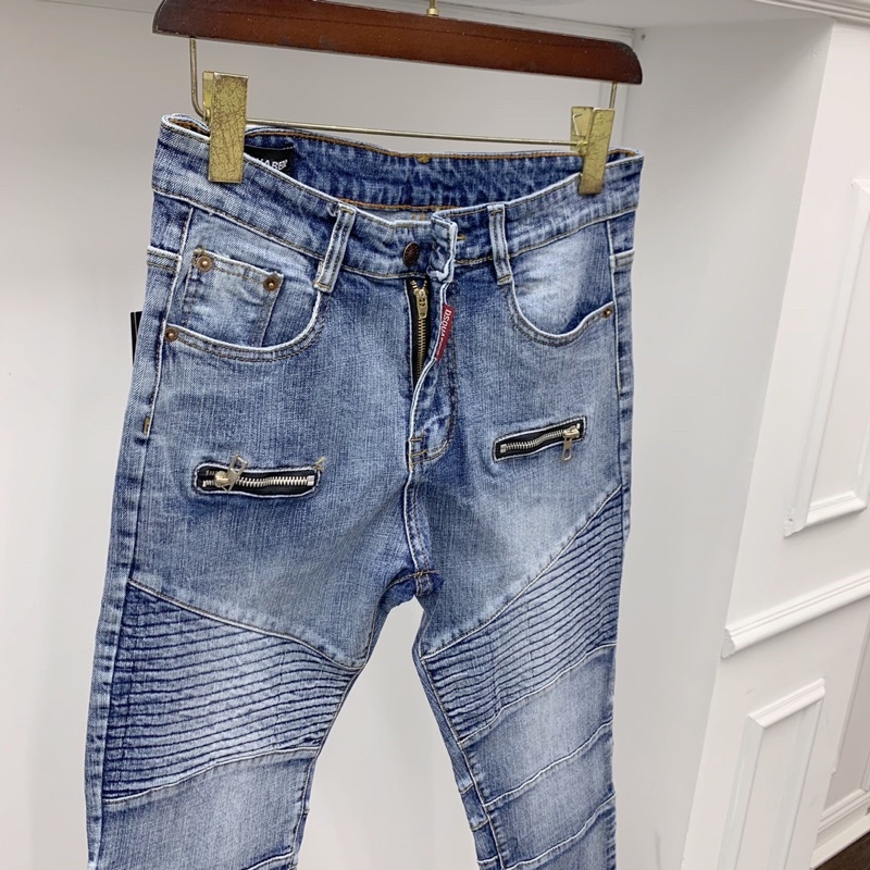 Quần bò AMIRRII chữ trần chỉ dọc cực chất ảnh thật kèm video tại shop