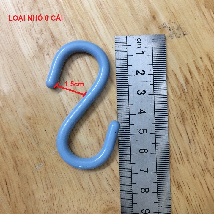 MÓC TREO CHỨ S NHỰA LOẠI NHỎ 8 CÁI 1 BỊCH - TN740