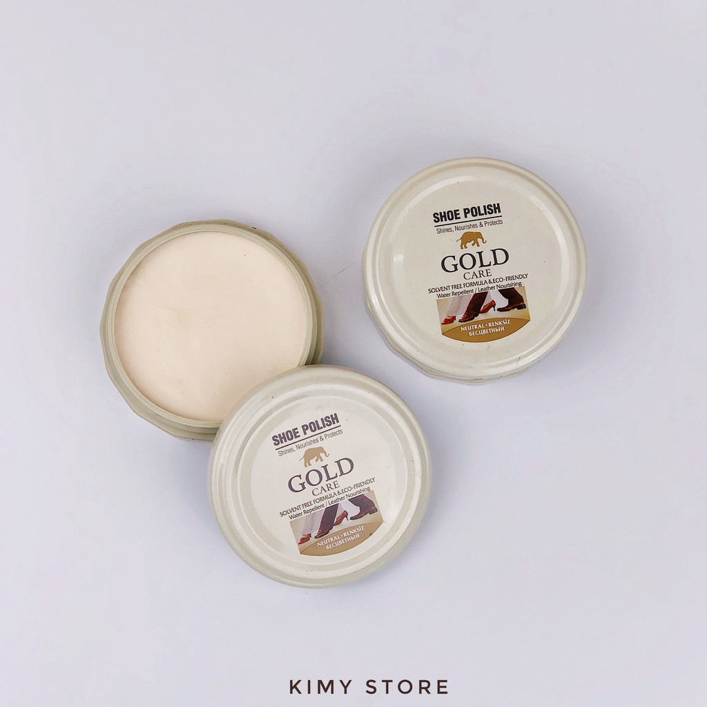 Xi đánh giày không màu cao cấp Gold Care dạng sáp - Dùng được cho túi xách, ghế da - nhập khẩu Thổ Nhĩ Kì