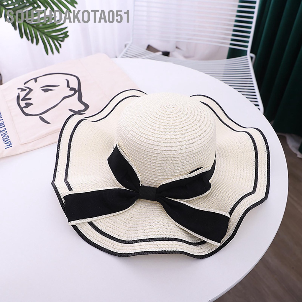Southdakota051 Mũ phụ nữ có vành lớn Bảo vệ chống tia cực tím mùa hè Thoải mái Thời trang thể đóng gói đi biển thời