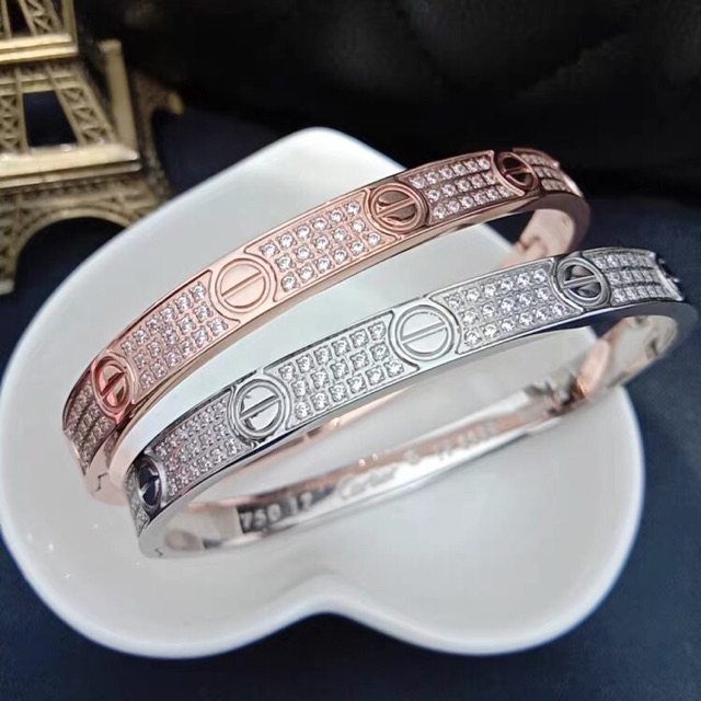 Vòng titan catier full xoàn full box cao cấp