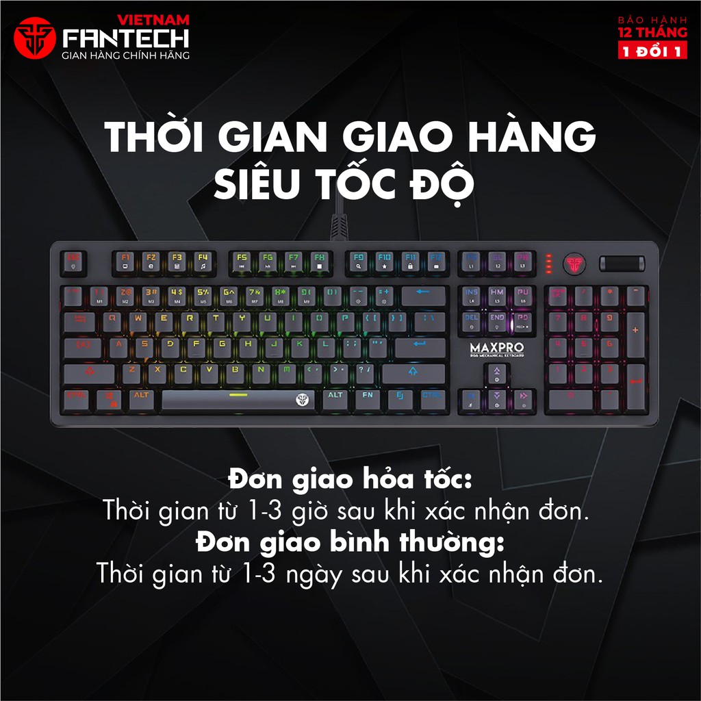 Bàn Phím Cơ Gaming Full-sized Có Dây Fantech MK851 MAXPRO Outemu Blue/Brown Switch LED RGB Full Anti Ghosting