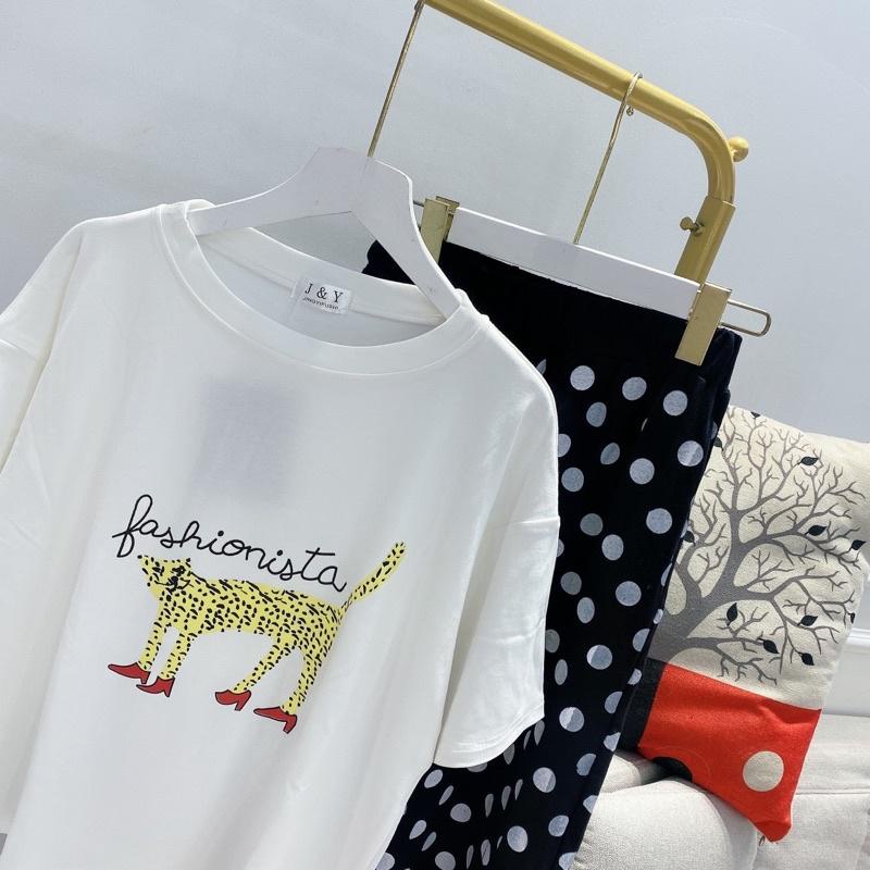 Set bộ áo phông quần bi ống rộng chất coton