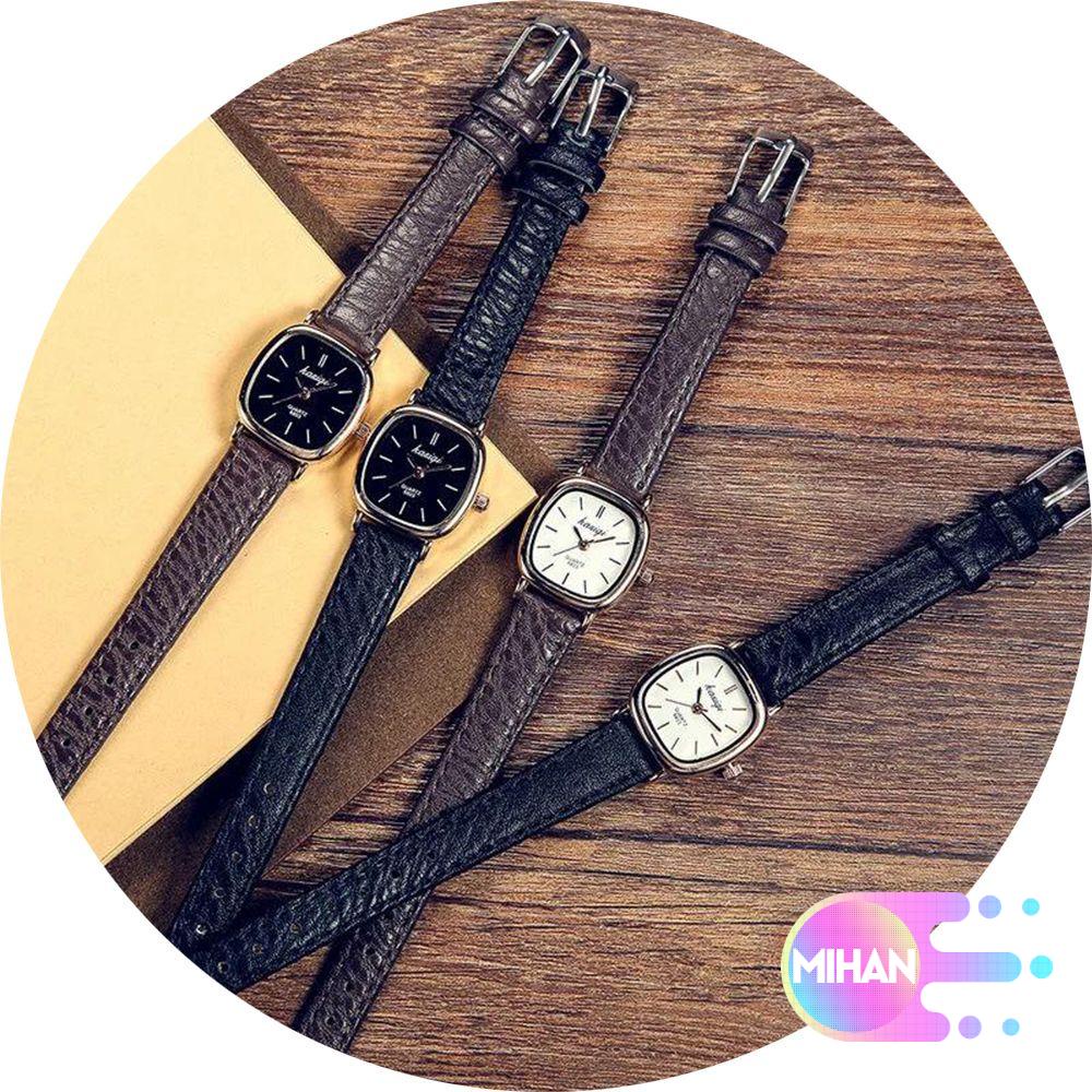 Đồng Hồ Mihan1 Dây Da Mặt Hình Chữ Nhật Thời Trang Đơn Giản Cho Nữ