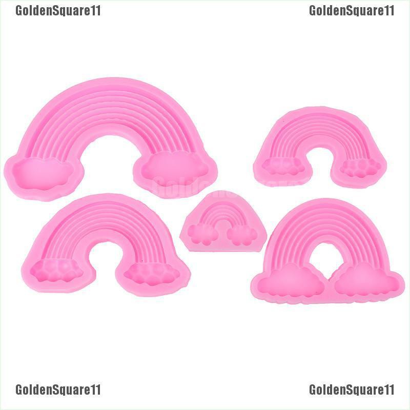 Khuôn silicone Tạo Hình Cầu Vồng Trang Trí Bánh