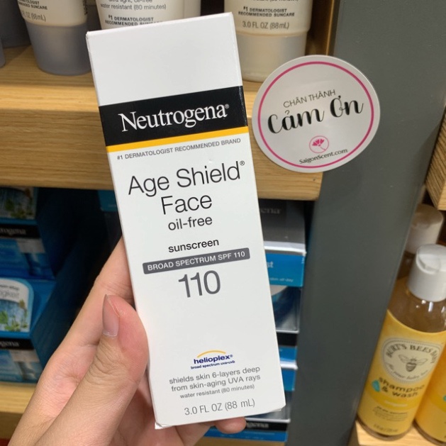 HẠ NHIỆT MÙA HÈ Kem chống nắng Neutrogena Age Shield Face Oil-Free Lotion SPF 110 ( 88mL ) CHỈ HÔM NAY