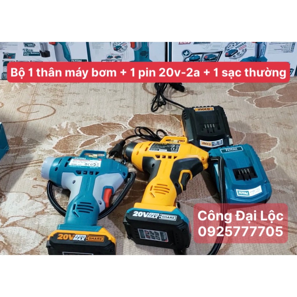 Máy bơm hơi dùng pin 20v Total TACLI2001