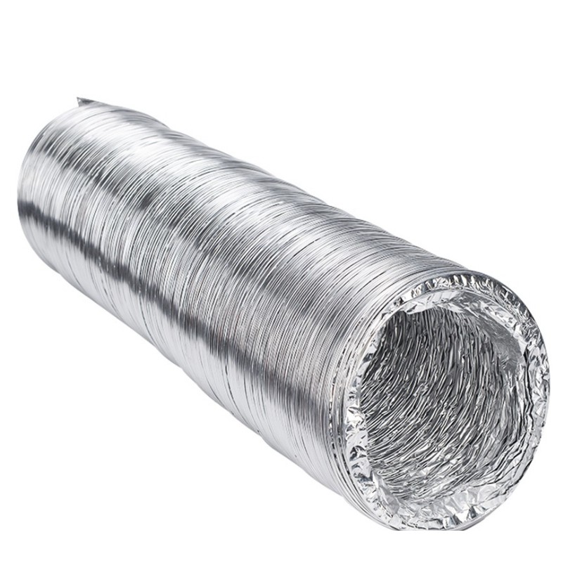Ống mềm nhôm bạc hút mùi, ống thông gió bạc đường kính 100, 150, 200