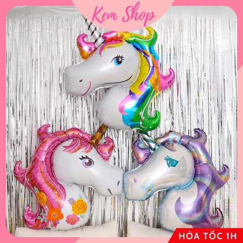 Bóng Hình Kì Lân Pony 3 Kiểu Size 16 Inch Trang Trí Sinh Nhật Cho Bé - K1