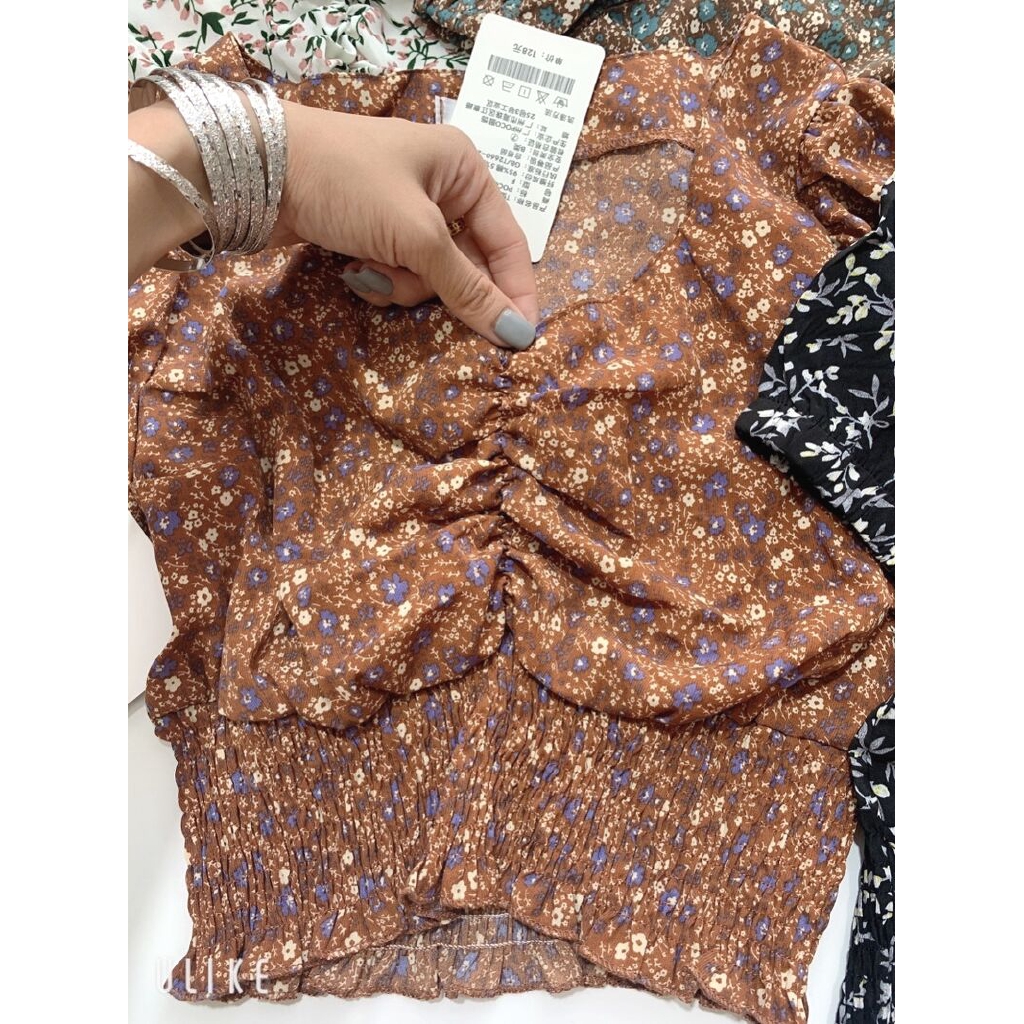 áo hoa nhí croptop rút dây ngực sexy hàng đẹp
