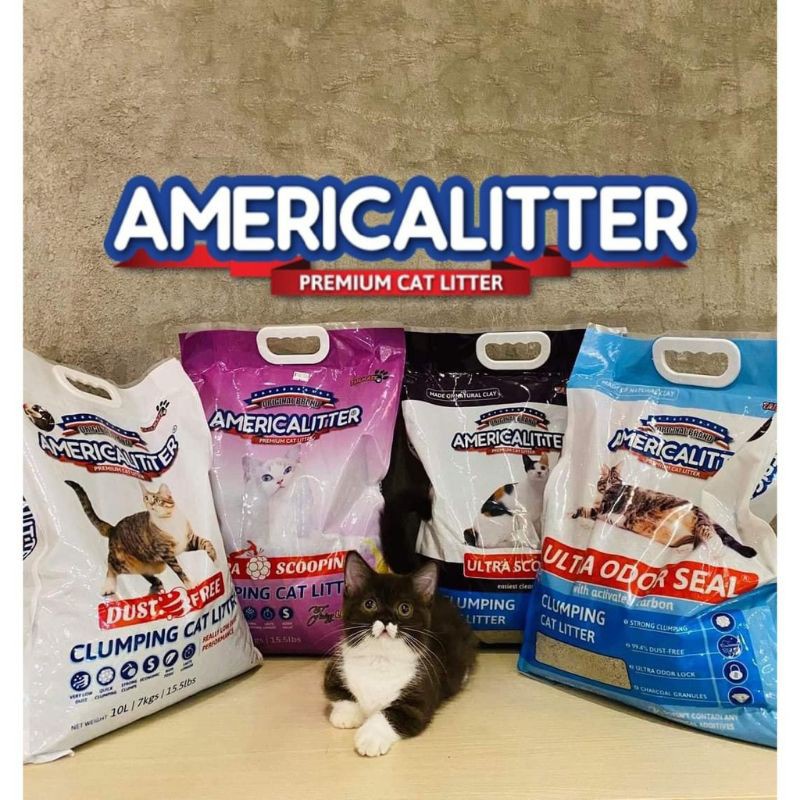 Cát America Litter 10l siêu vón, đỡ bụi, khử mùi tốt