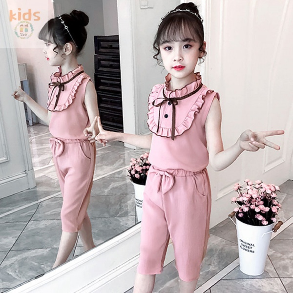 Bộ Đồ Thời Trang Mùa Hè Kiểu Phương Tây Thiết Kế Mới 2022 Cho Bé 3-5-8-10-12-14 Tuổi