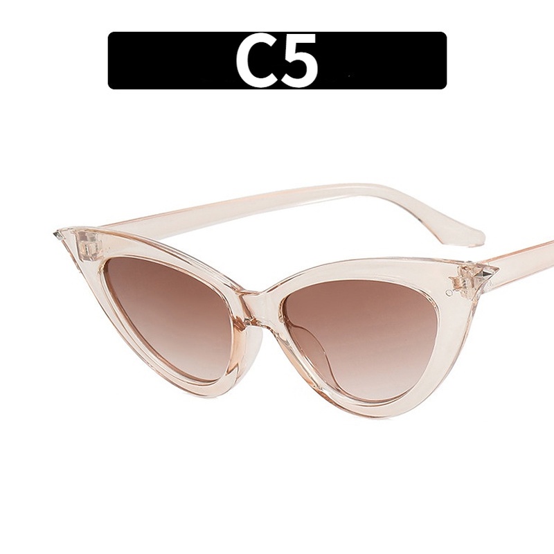 Kính Mát Mắt Mèo Gọng Nhỏ Thời Trang Phương Tây Cho Nữ