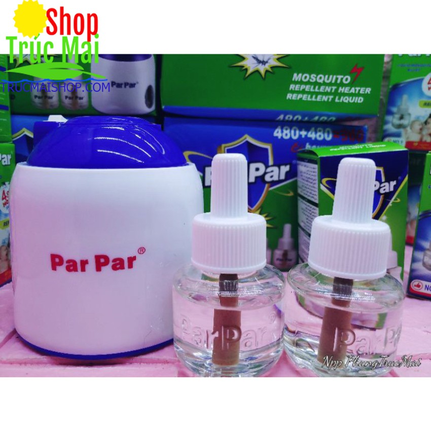 máy đuổi muỗi parpar tăng kèm lọ tinh dầu