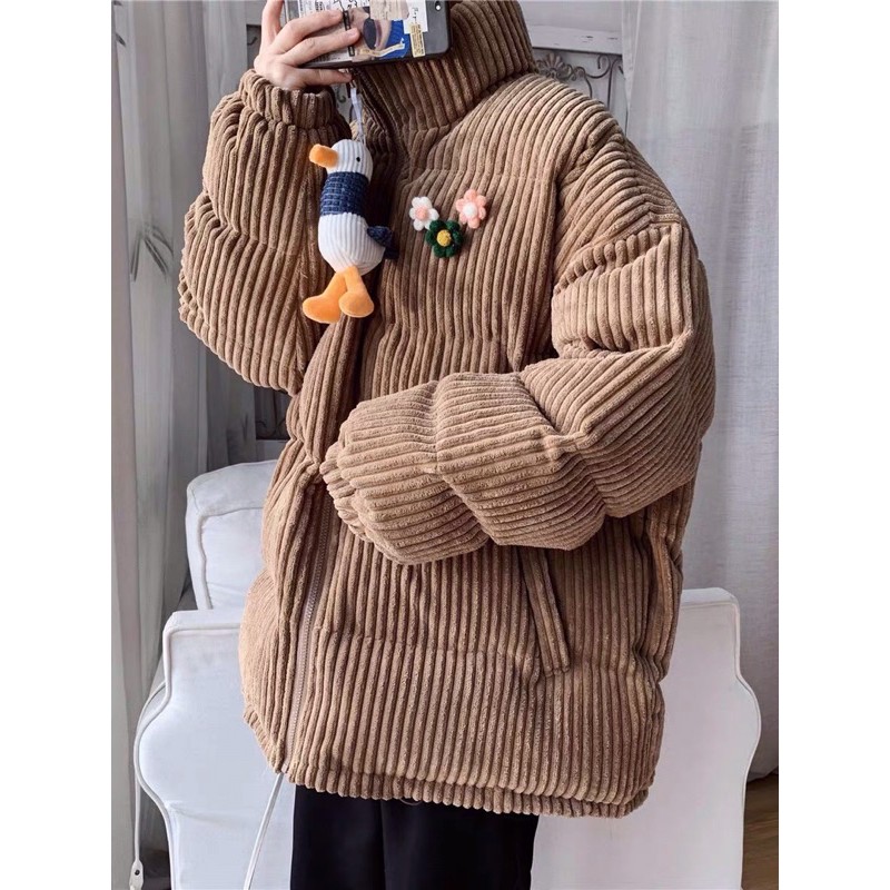 Áo khoác phao nhung con vịt unisex nam nữ Ulzzang siêu cute siêu ấm ❤️