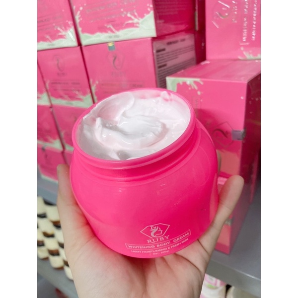 trọn bộ kem body (tắm trăng) ruby-whitening siêu trăng