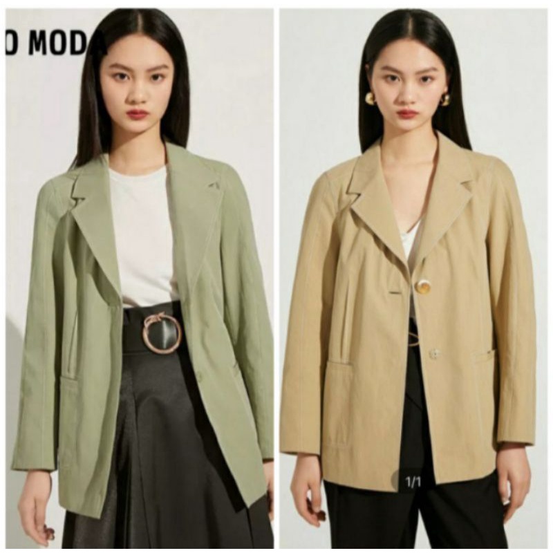 Áo blazer kaki Vero moda