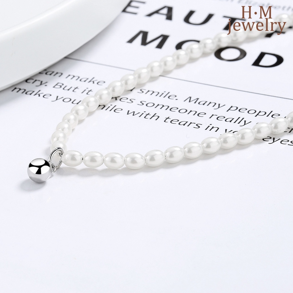 Vòng cổ Ngọc Trai Mặt Tròn Thời Trang Đơn Giản 2022