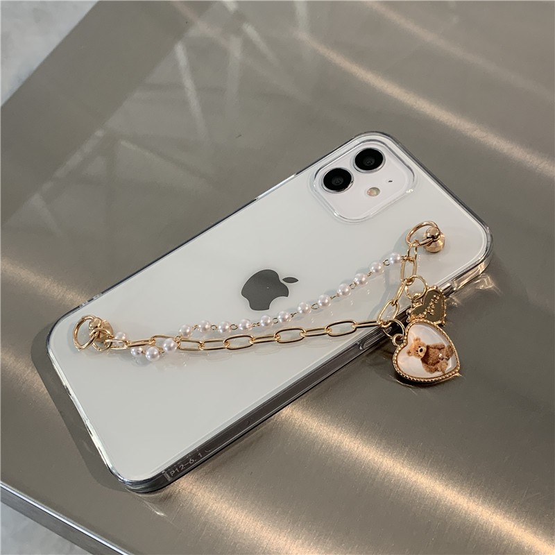 Ốp Điện Thoại Hình Gấu Vàng Kèm Dây Đeo Tay Cho Iphone 12 11 Pro Xs Max Xr 7 8 Plus Se2 | BigBuy360 - bigbuy360.vn
