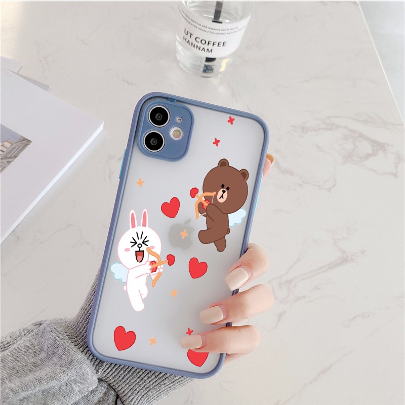 Ốp lưng Iphone rabit love viền màu iphone 6/6plus/6s/6s plus/ 7/ 7plus/ 8/ 8plus/x/xs/ xs max/ 11/ 11 promax/12 /12