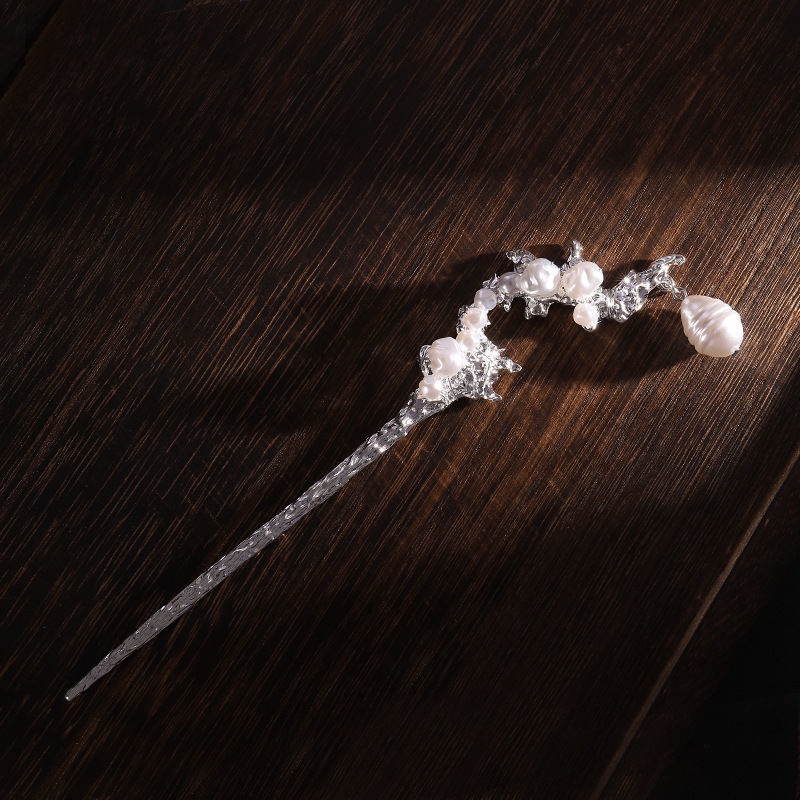 Trâm Cài Tóc Màu Bạc/Xanh Lá Phong Cách Cổ Điển Thời Trang Mùa Hè Xinh Xắn Cho Nữ