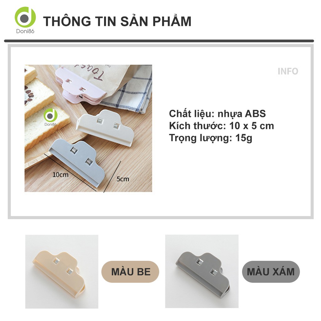 Kẹp nhựa giữ miệng túi bánh mì, túi bánh qui ngăn ngừa côn trùng - PK111 - Doni86