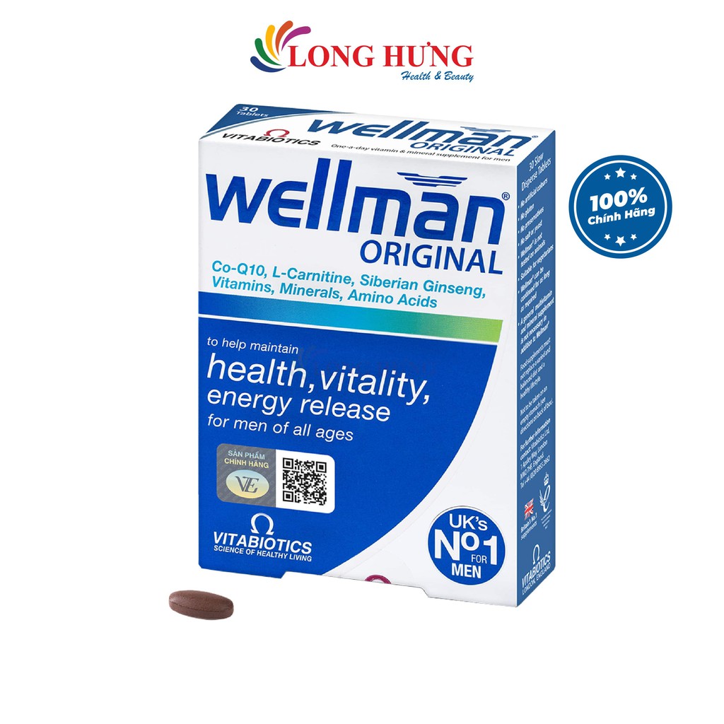 Vitamin tổng hợp dành cho nam giới Vitabiotics Wellman Original (30 viên)