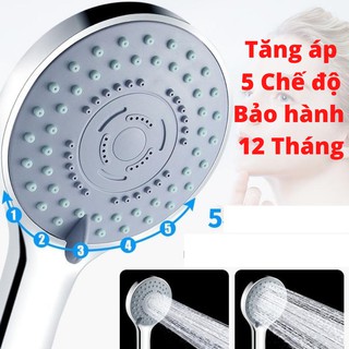 Tay bát sen tăng áp 5 Chế độ, tiết kiệm nước, Bảo hành 12 Tháng, thiết kế hiện đại sang trọng, bát sen tăng áp lực nước