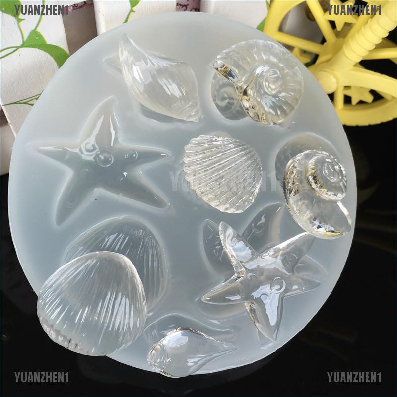 [YUANZHEN1] Khuôn Silicon Dẻo Hình Vỏ Sò Sao Biển / Động Vật DIY Charms