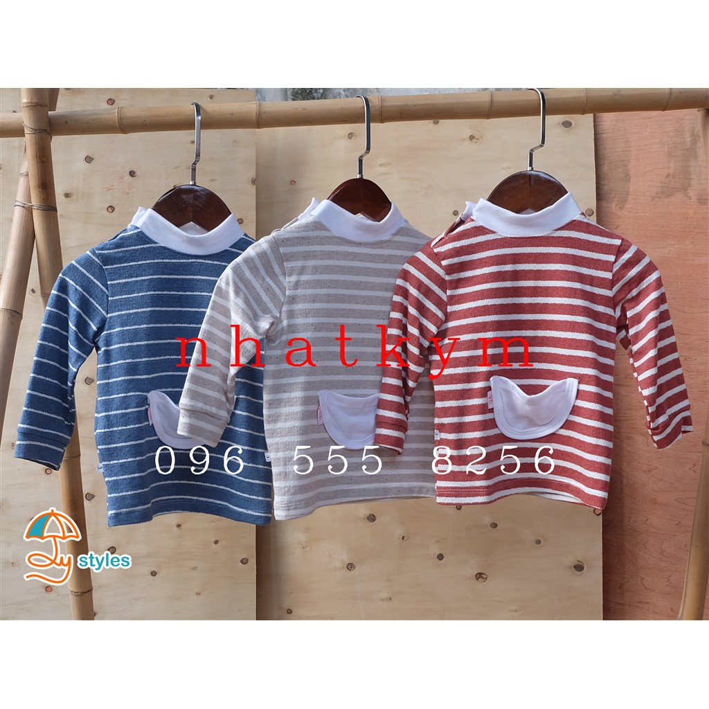 Áo dài tay cotton cổ lọ thu đông cho bé 6m-2y - Ôly styles Việt Nam