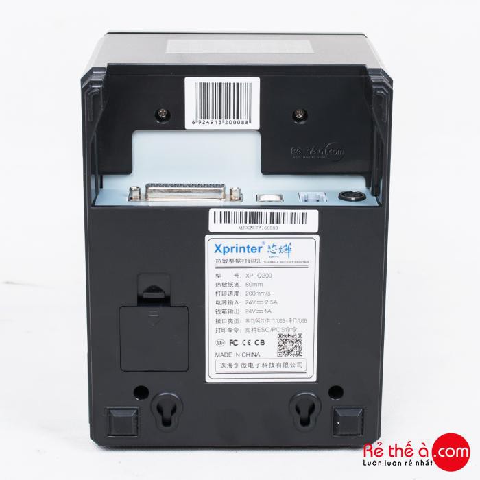 Máy in hóa đơn Xprinter XP - Q200 LOẠI 2 cổng kết nối usb và LAN + Tặng kèm 5 cuộn giấy in bill | BigBuy360 - bigbuy360.vn