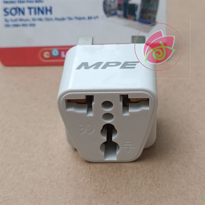 Ổ cắm du lịch 3 chân kiểu Anh AD2 MPE - 1 cái