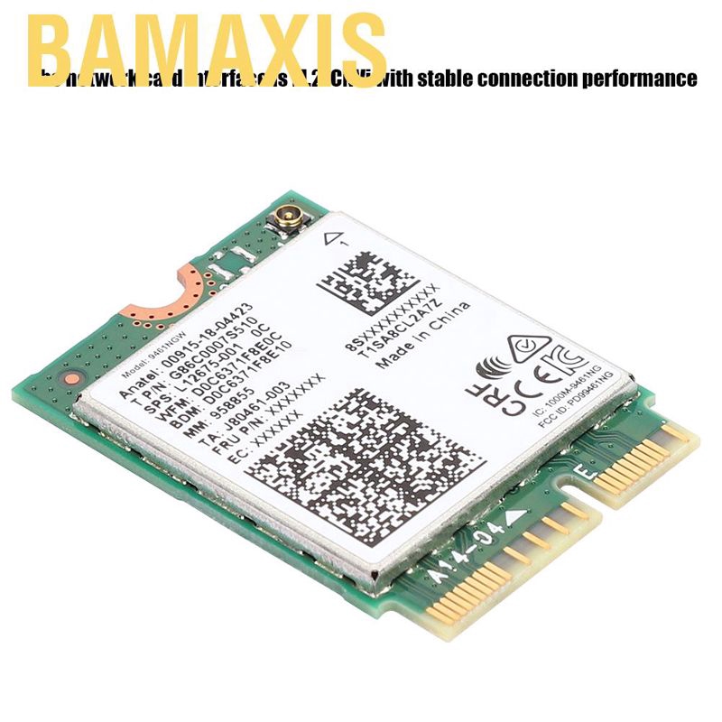 Bamaxis ASHATA WIFI network card wireless for Intel 9461NGW M.2 interface 433 Mbit/s support Bluetooth