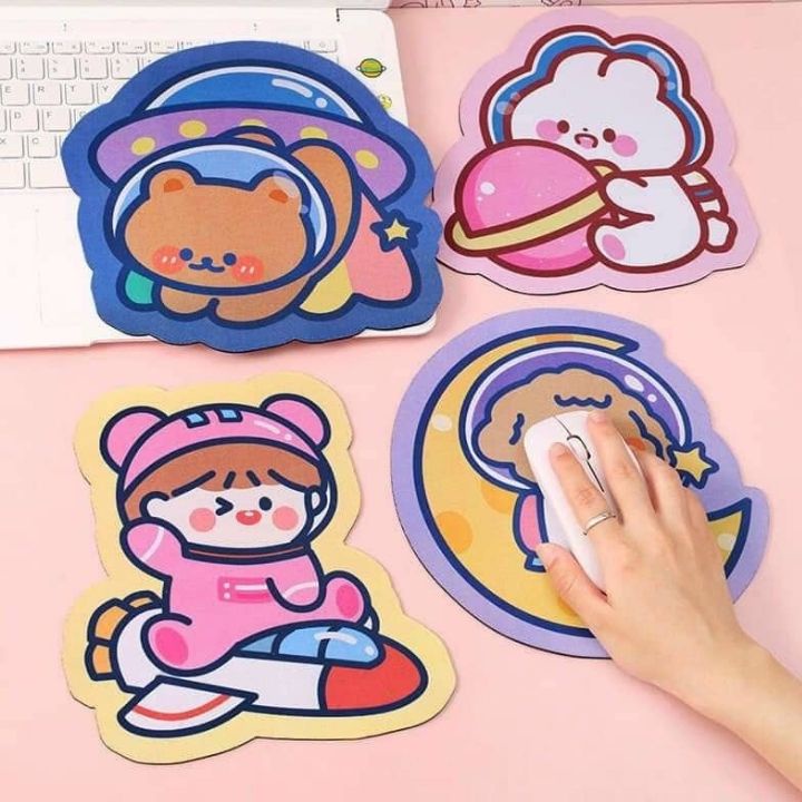 Miếng Lót Chuột Tấm Lót Chuột Máy Tính Hình Gấu Thỏ Hoạt Hình Chống Trơn Trượt Phong Cách Hàn Quốc Dễ Thương